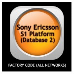 Factory Code Unlock for Sony Ericsson S1 Platform (Database 2)